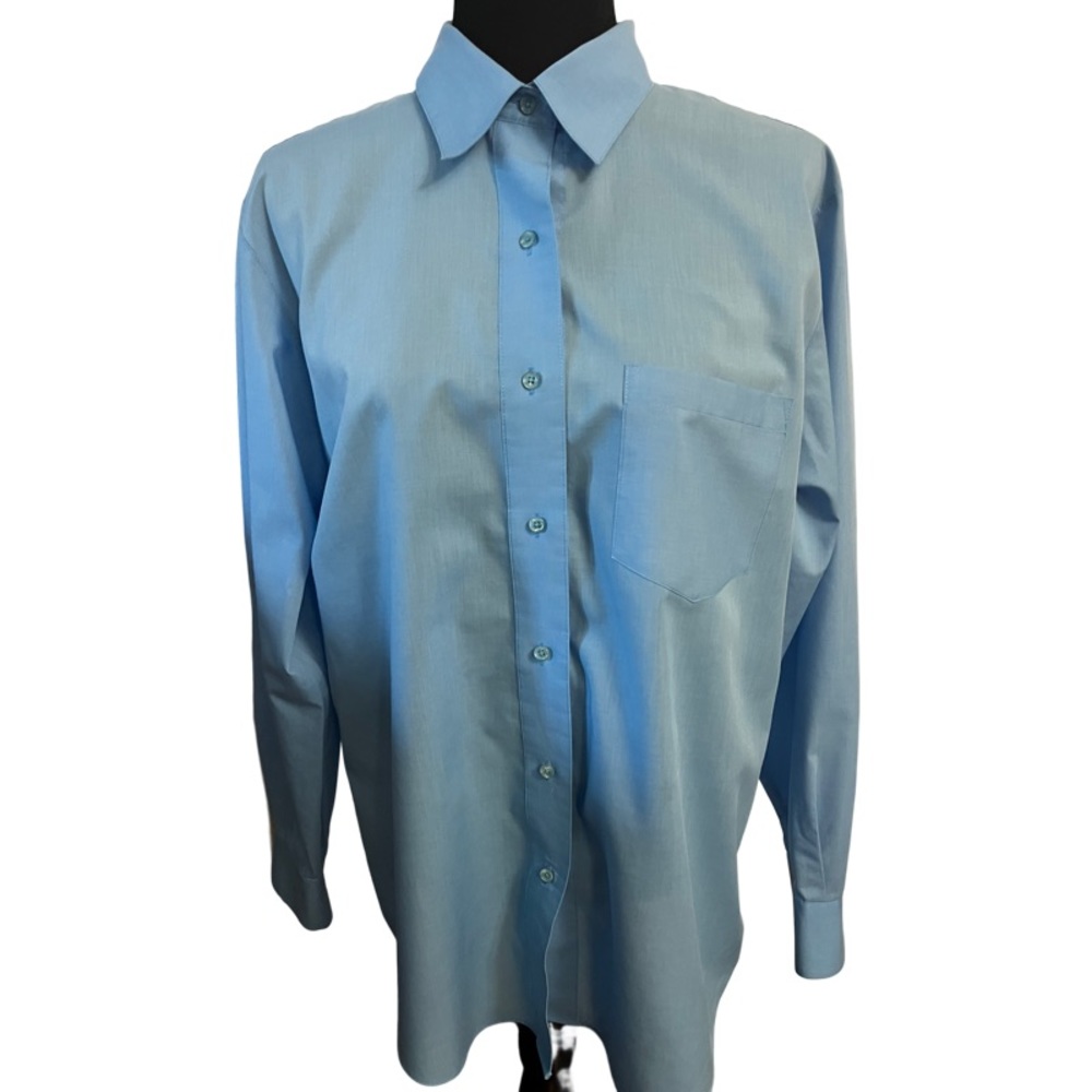 Foxcroft Long Sleeve CVC Solid Blouse